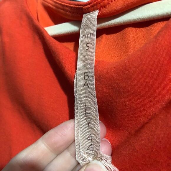 Bailey 44 Orange Skater Dress Mesh Cutout Womens SP Fit & Flare Mini Cap Sleeve - Picture 3 of 8